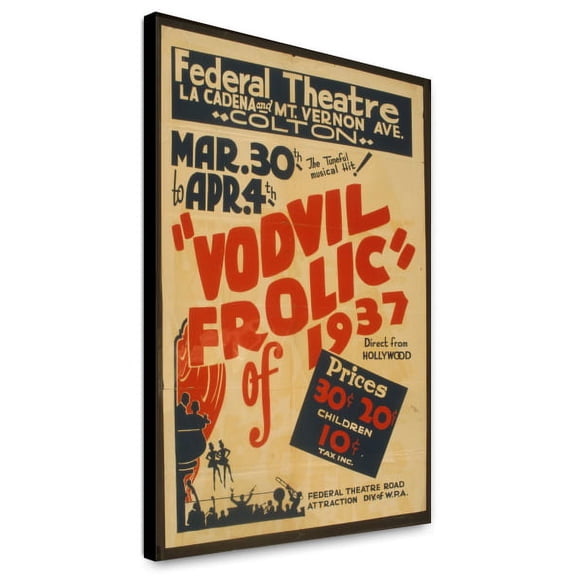 Canvas Print: The Tuneful Musical Hit! Vodvil Frolic Of 1937 - Direct From