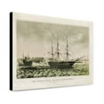 thumbnail image 1 of Canvas Print: The United States Frigate Constitution - At Anchor Off Fort Adams, 1 of 3