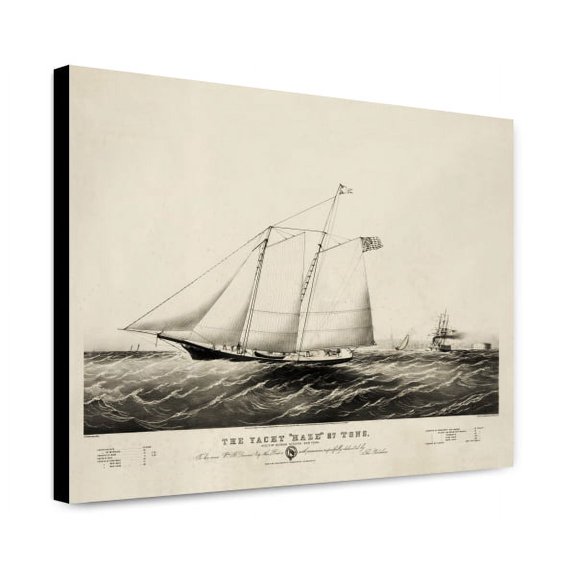 Canvas Print: The Yacht Haze 87 Tons: Built By George Steers New York, 1861