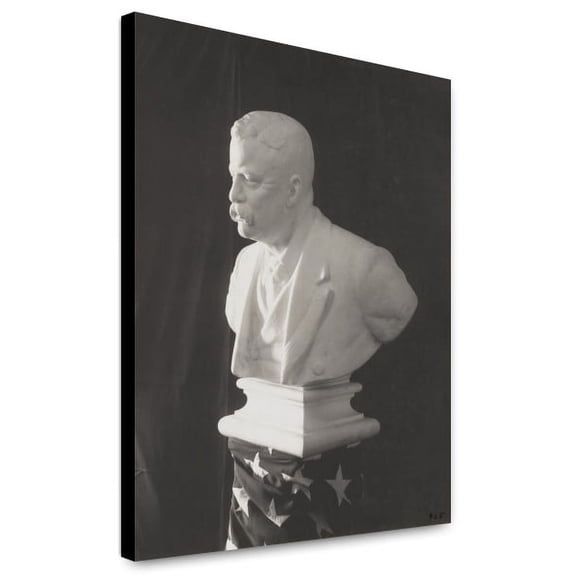 Canvas Print: Theodore Roosevelt Bust Sculpture Facing Left, circa 1900