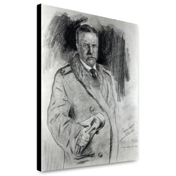 Canvas Print: Theodore Roosevelt, Three-Quarter Length Sketch Portrait, Standing