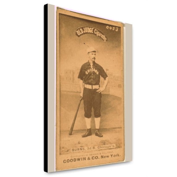 Canvas Print: Thomas Burns, Chicago White Stockings, Baseball Card Portrait, 1887
