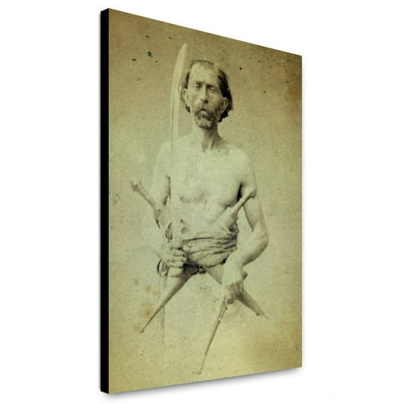 Canvas Print: Three-Quarter Length Portrait Of Man With Weapons, Facing Front