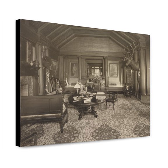 Canvas Print: Trophy Room At Sagamore Hill, Summer Home Of President Theodore