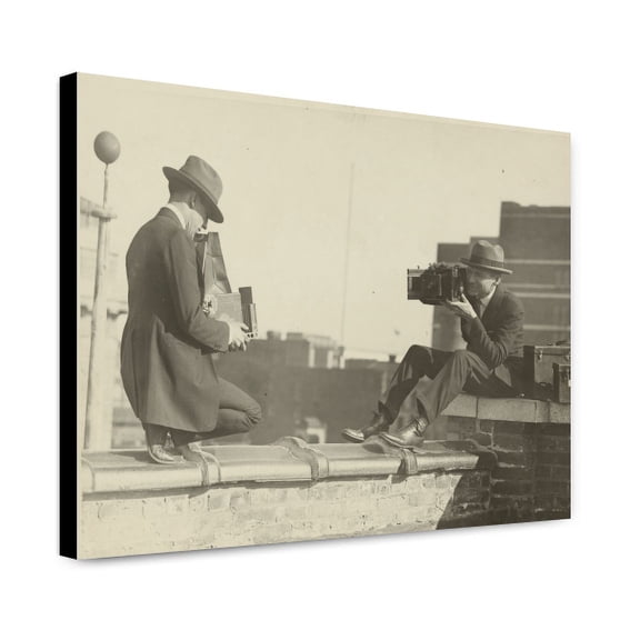 Canvas Print: Two Photographers Taking Each Other's Picture With Hand-Held