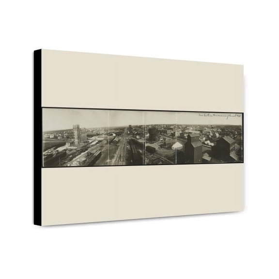 Canvas Print: Two Section Panorama Of Beach, North Dakota, 1910