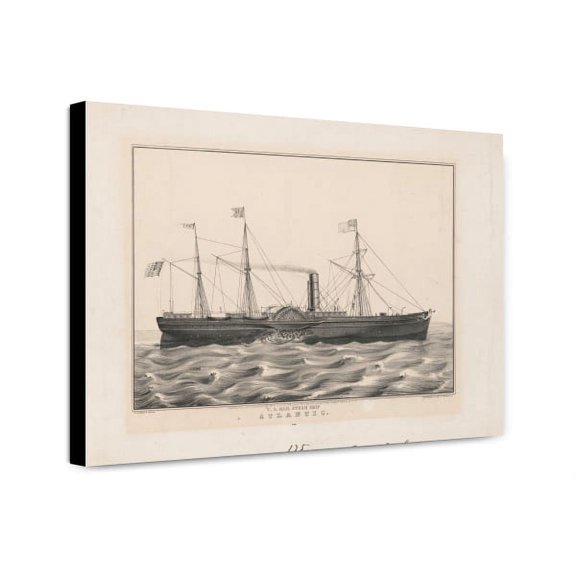 Canvas Print: U.S. Mail Steam Ship Atlantic, 1850