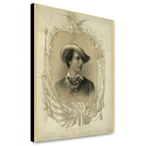 Canvas Print: Uncle Sam's Youngest Son, Citizen Know Nothing, 1854