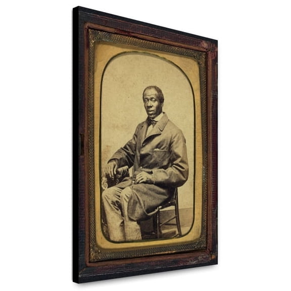 Canvas Print: Unidentified African American Man, Full-Length Portrait, Seated