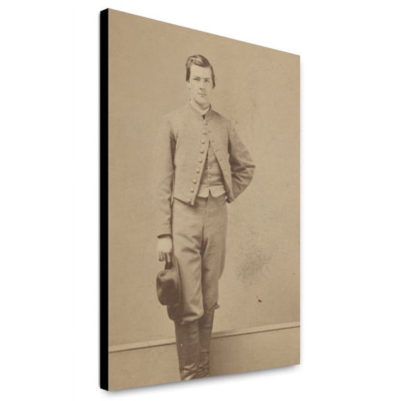 Canvas Print: Unidentified Soldier In Confederate Private's Uniform, circa 1861