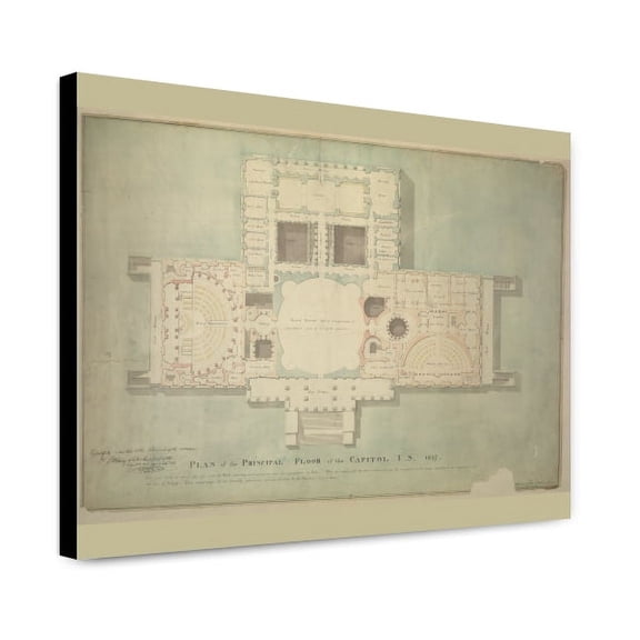 Canvas Print: United States Capitol, Washington, D.C. Principle Floor Plan