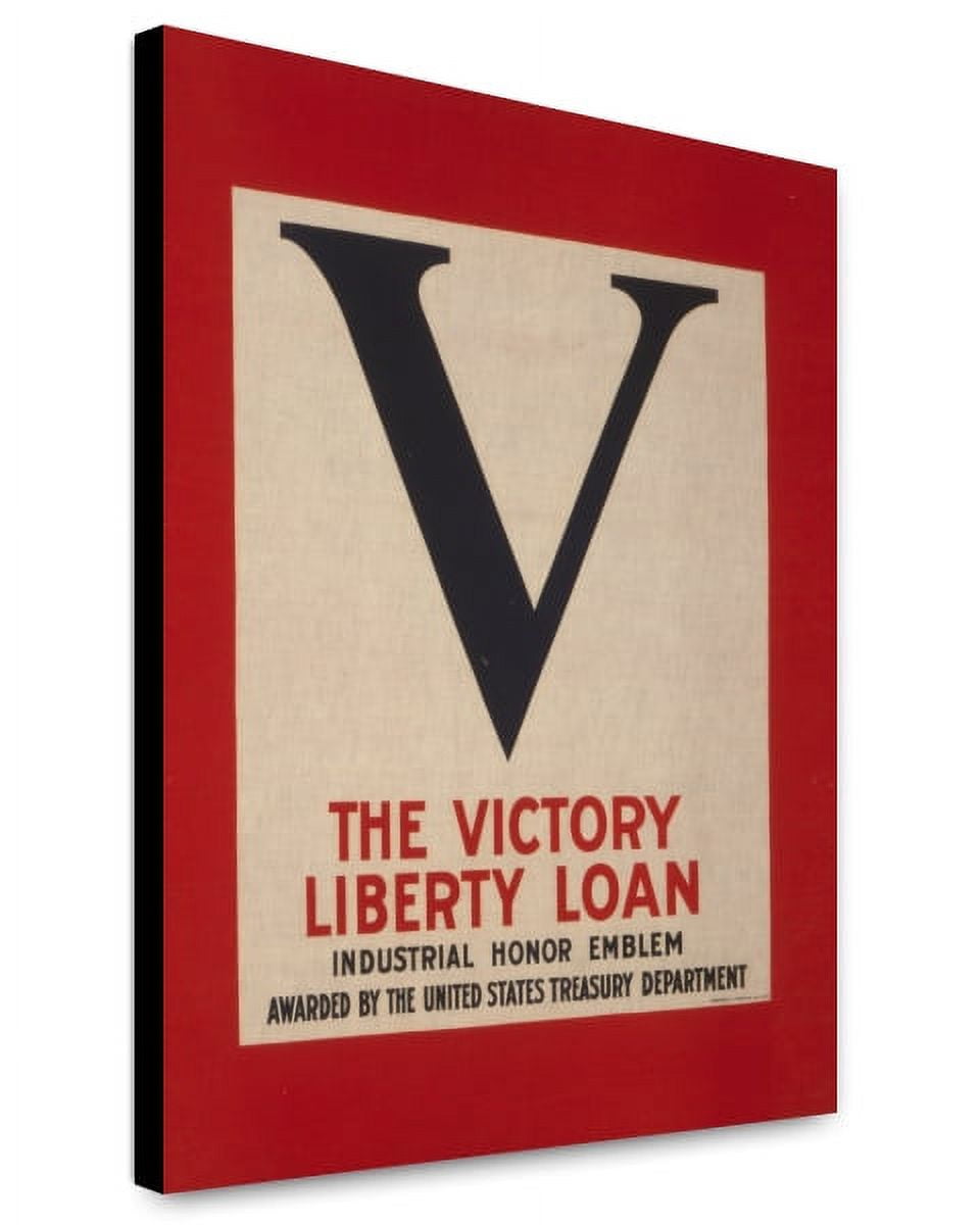 Canvas Print: V--The Victory Liberty Loan Industrial Honor Emblem Awarded By The