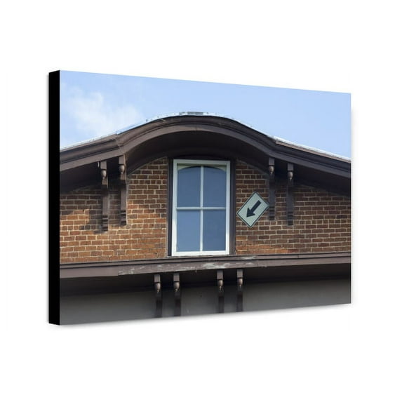 Canvas Print: Vague Image Resembling Face In Window Of Pickens County Courthouse