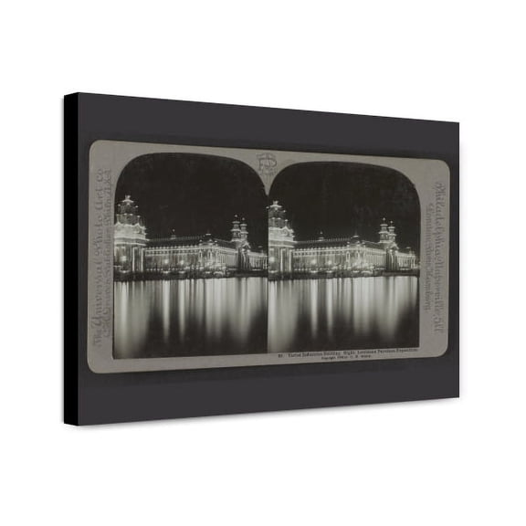 Canvas Print: Varied Industries Building. Night. Louisiana Purchase Exposition