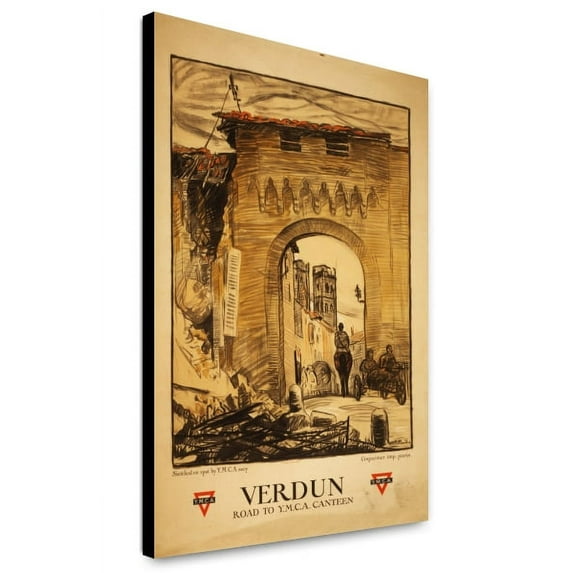 Canvas Print: Verdun, Road To Y.M.C.A. Canteen, 1917