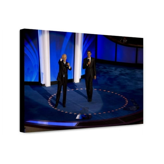 Canvas Print: Vice-Presidential Candidate Joe Biden And Presidential Candidate