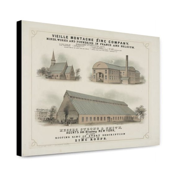 Canvas Print: Vieille Montagne Zinc Company. Mines, Works And Foundries In France