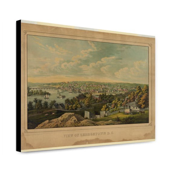 Canvas Print: View Of Georgetown D.C., 1855