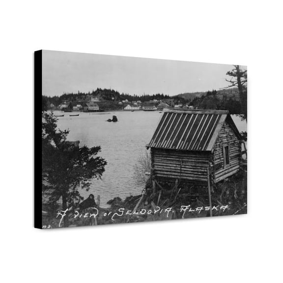 Canvas Print: View Of Seldovia Across Water, circa 1900