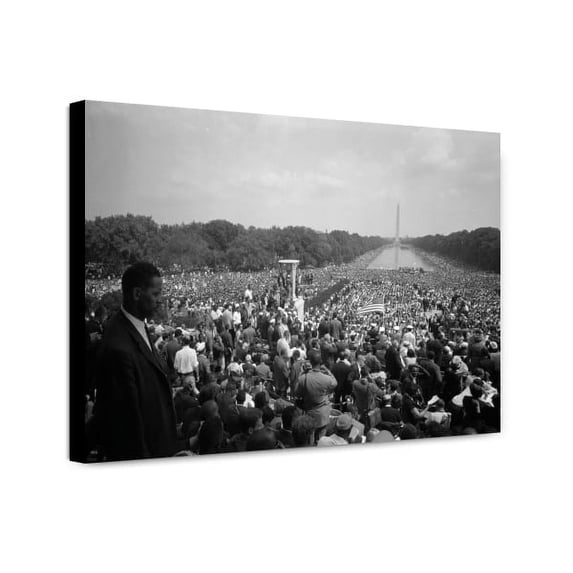 Canvas Print: View Of The Huge Crowd From The Lincoln Memorial To The Washington