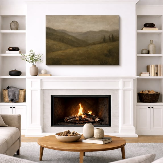 Canvas Print Vintage Countryside Landscape Wall Art Modern Farmhouse Decorative for Living Room Bedroom - 32"x48"