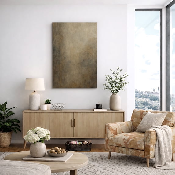 Canvas Print Wabi Sabi Wall Art Neutral Abstract Decorative for Living Room Bedroom - 24"x36"