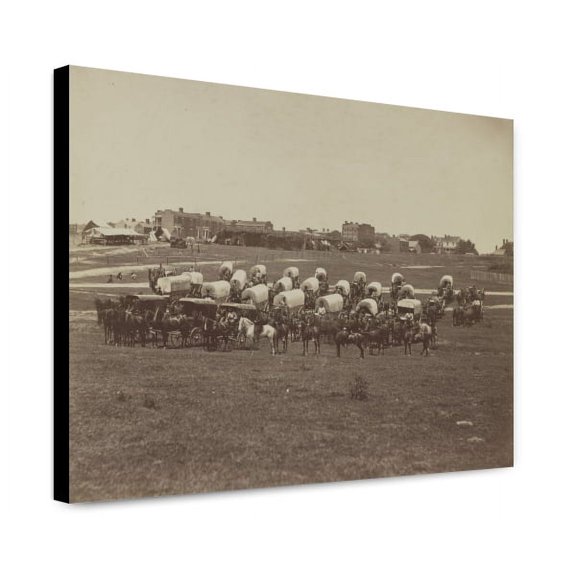 Canvas Print: Wagon Train Of U.S. Military Telegraph Corps, Richmond, Va., April