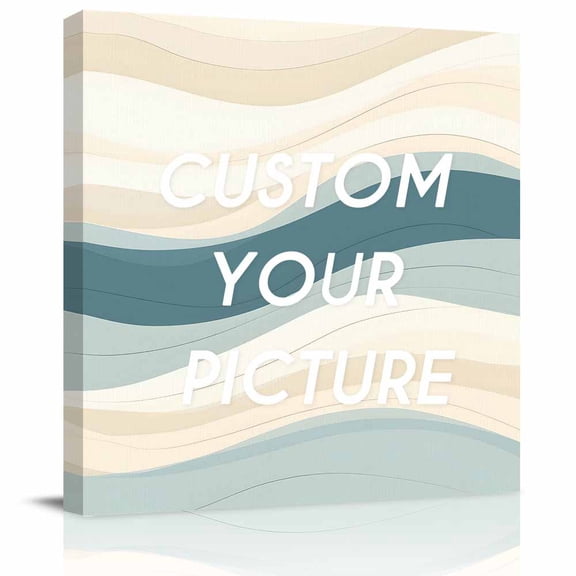 Canvas Print Wall Art Oil Paintings Abstract Sea Wave Effect Picture Prints Artwork for Living Room Kitchen Bathroom Bedroom