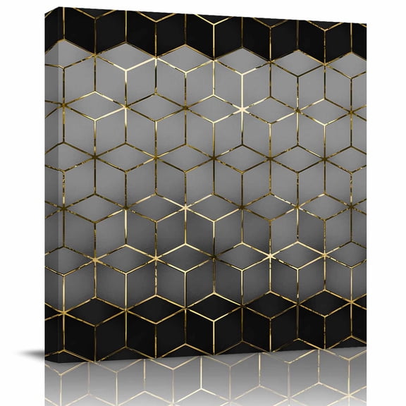 Canvas Print Wall Art Oil Paintings Gray Mottled Gradient Geometric Picture Prints Artwork for Living Room Kitchen Bathroom Bedroom