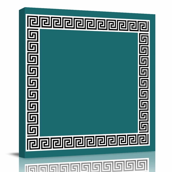 Canvas Print Wall Art Oil Paintings Greek Abstract Inspired Key Pattern Picture Prints Artwork for Living Room Kitchen Bathroom Bedroom