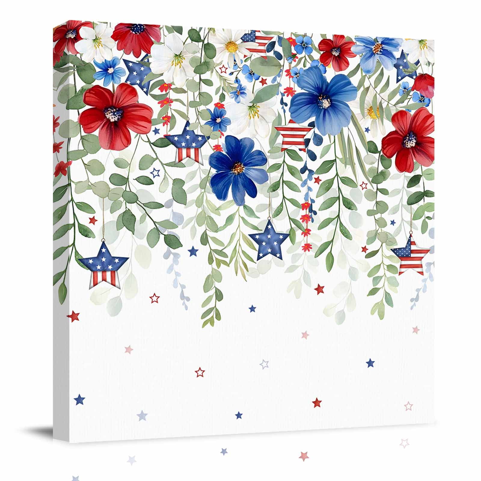 Canvas Print Wall Art Oil Paintings Independence Day Eucalyptus Leaf ...