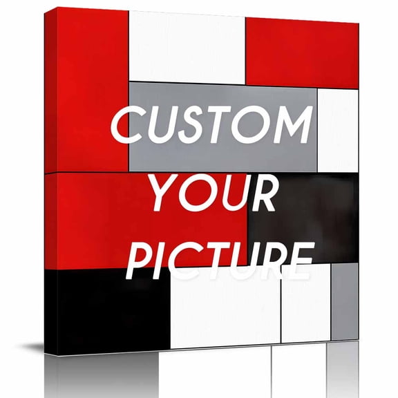 Canvas Print Wall Art Oil Paintings Red Gray Color Block Picture Prints Artwork for Living Room Kitchen Bathroom Bedroom