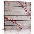 Canvas Print Wall Art Oil Paintings Sports Baseball Texture Red Lines ...