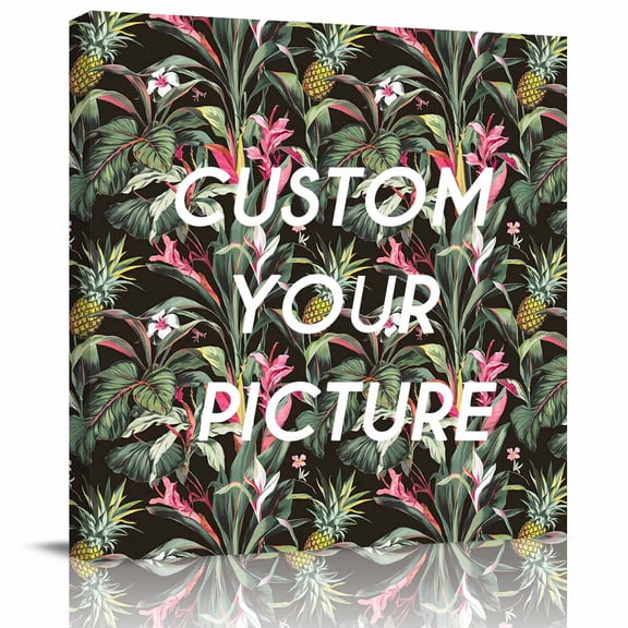 Canvas Print Wall Art Oil Paintings Summer Tropical Fruit Pineapple Picture Prints Artwork for Living Room Kitchen Bathroom Bedroom