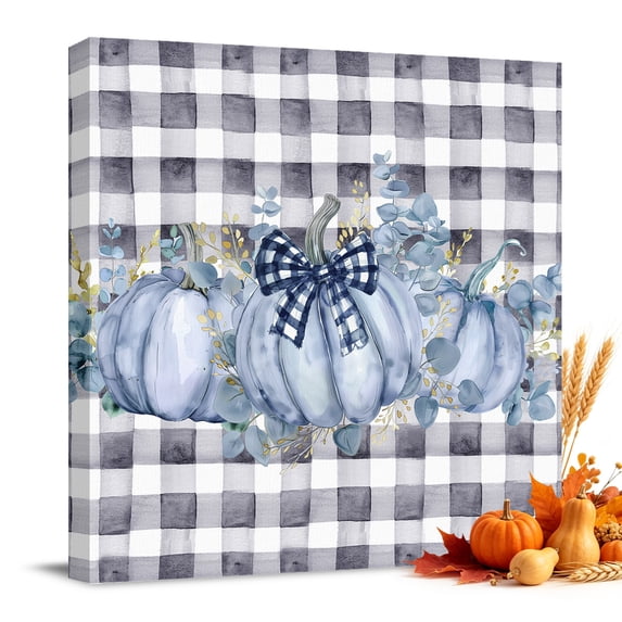 Canvas Print Wall Art Oil Paintings Thanksgiving Autumn Pumpkin Harvest Picture Prints Artwork for Living Room Kitchen Bathroom Bedroom