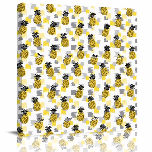 Canvas Print Wall Art Oil Paintings Watercolor Tropical Pineapple Picture Prints Artwork for Living Room Kitchen Bathroom Bedroom