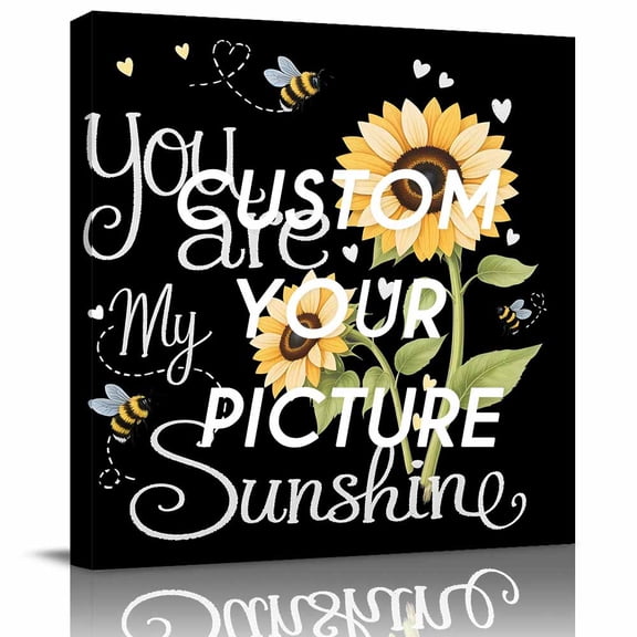 Canvas Print Wall Art Oil Paintings You Are My Sunshine Words Picture Prints Artwork for Living Room Kitchen Bathroom Bedroom
