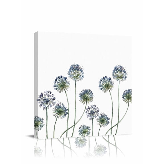Canvas Print Wall Art Rustic Dandelion Farmhouse Flower Plant Pastoral Botanical Framed Canvas Art Wall Decor Pictures Painting Morden Artwork for Living Room Bedroom, Ready to Hang, 28"x28"