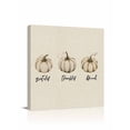 thumbnail image 1 of Canvas Print Wall Art White Pumpkin Watercolor Thanksgiving Fall Linen Framed Canvas Art Wall Decor Pictures Painting Morden Artwork for Living Room Bedroom, Ready to Hang, 12"x12", 1 of 4