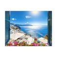 thumbnail image 1 of Canvas Print Wall Art Window Sea Island View Nature Photography Realism Scenic Landscape Colorful Multicolor for Home Decor Ready to Hang, 1 of 18