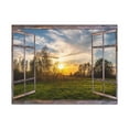 thumbnail image 1 of Canvas Print Wall Art Window Sunset Field View Nature Photography Realism Scenic Landscape Colorful Multicolor for Home Decor Ready to Hang, 1 of 18
