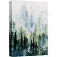 thumbnail image 1 of Canvas Print Wall Art Woodland Nursery Decor Watercolor Pastel Pine Tree Bird Sky Nature Illustrations Modern Art Decorative Landscape Colorful for Living Room, Bedroom, Office - 12"x18", 1 of 4