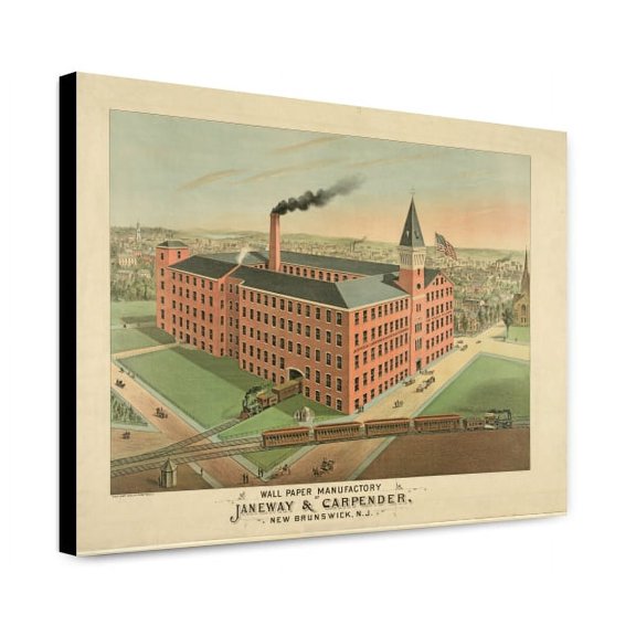 Canvas Print: Wall Paper Manufactory Of Janeway & Carpender, New Brunswick, New