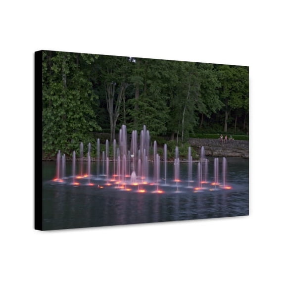 Canvas Print: Water Dances On The Surface During The Water Show At Spring Park