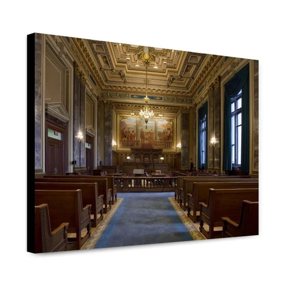 Canvas Print: West Courtroom, Howard M. Metzenbaum U.S. Courthouse, Cleveland