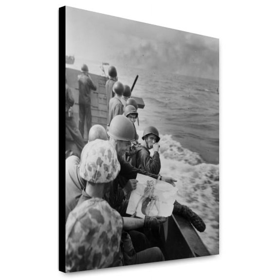 Canvas Print: Where Marines Go, Their Pin-Ups Go, 1943