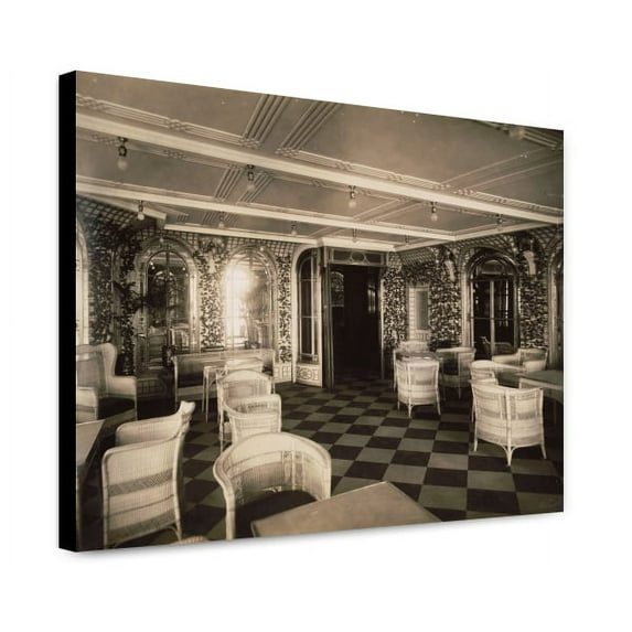 Canvas Print: White Star Steamship Olympic, Palm Court, 1911