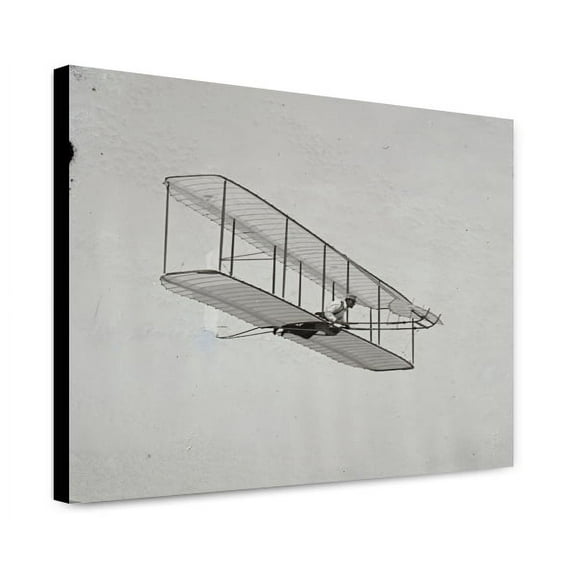 Canvas Print: Wilbur Gliding Down Steep Slope Of Big Kill Devil Hill; Kitty Hawk