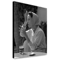 thumbnail image 1 of Canvas Print: Woman Wearing Headscarf Seated At Table With Drink, circa 1940, 1 of 3