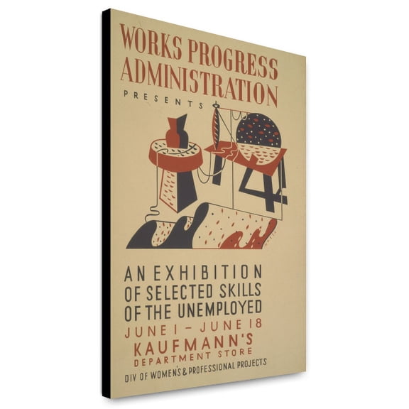 Canvas Print: Works Progress Administration Presents An Exhibition Of Selected